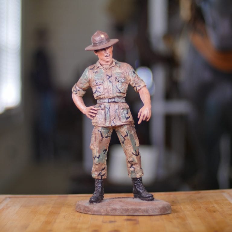 Hand-Painted Army Drill Sergeant Front View