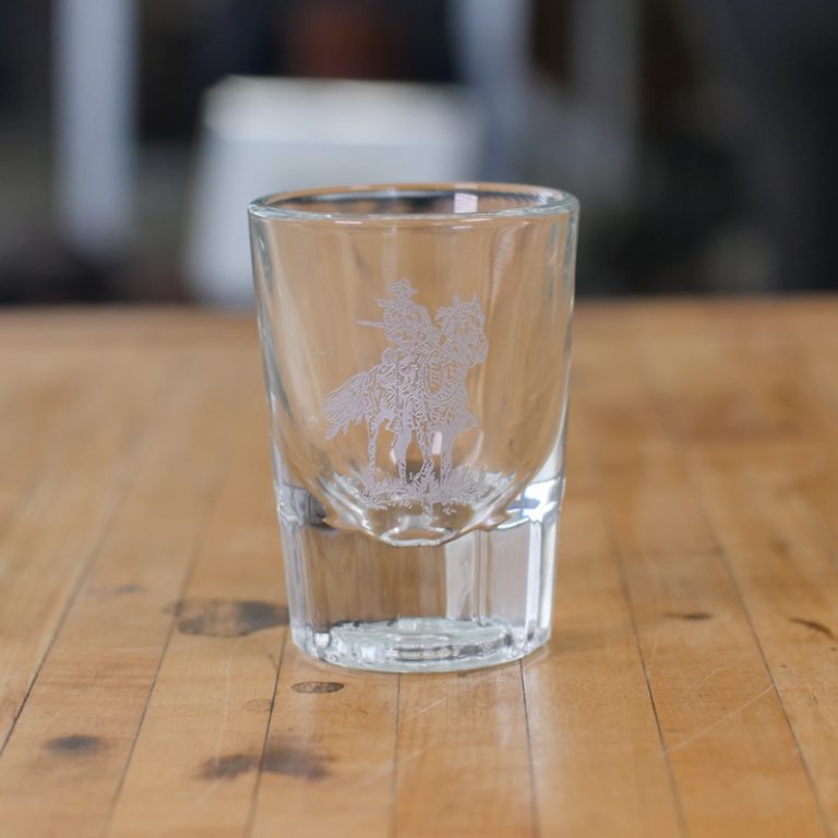 Old Trooper Shot Glass