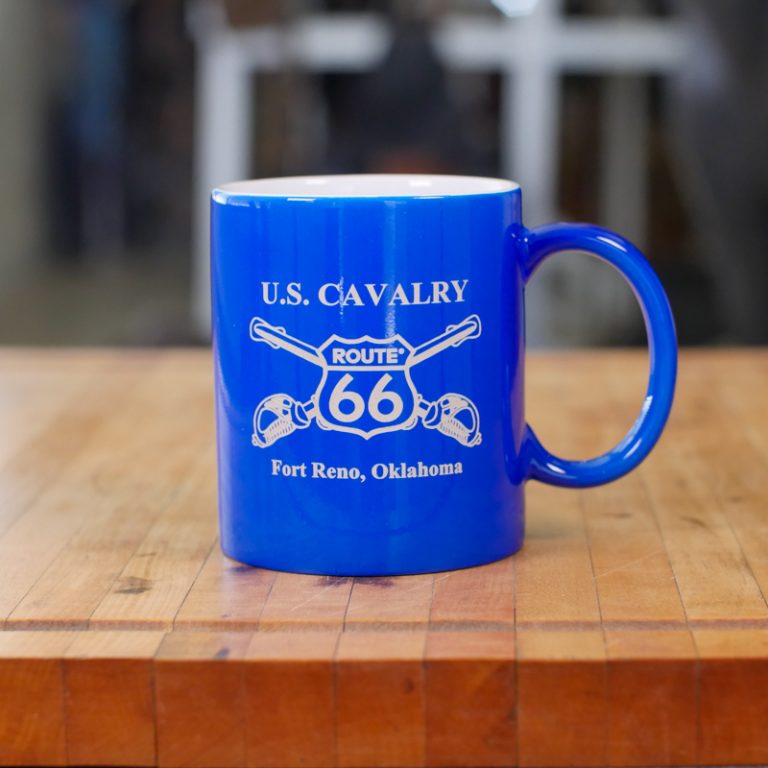 Blue USCA Route 66 Fort Reno Mug