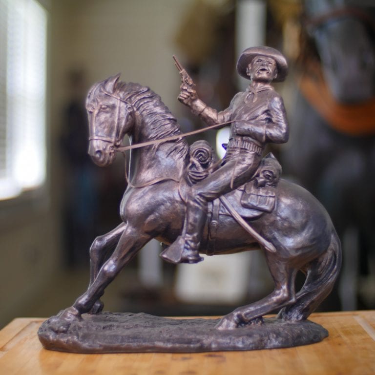14 X 15" Old Trooper Statue (Large) Front View