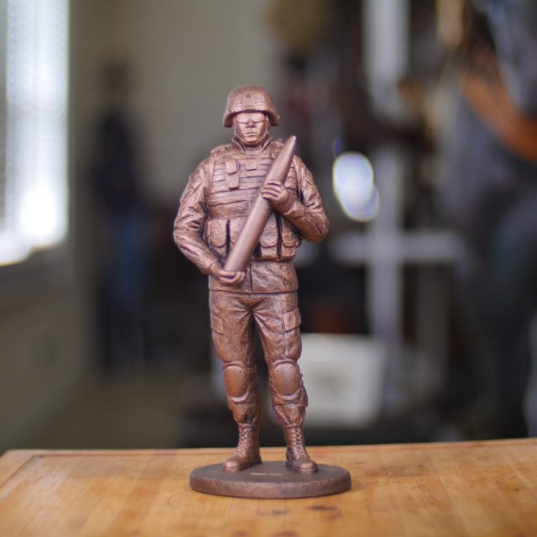 Cannoneer Statue (Small) Front View