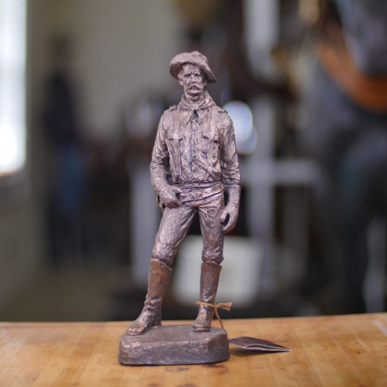 Cavalryman Captain - Bronze Statue Front View