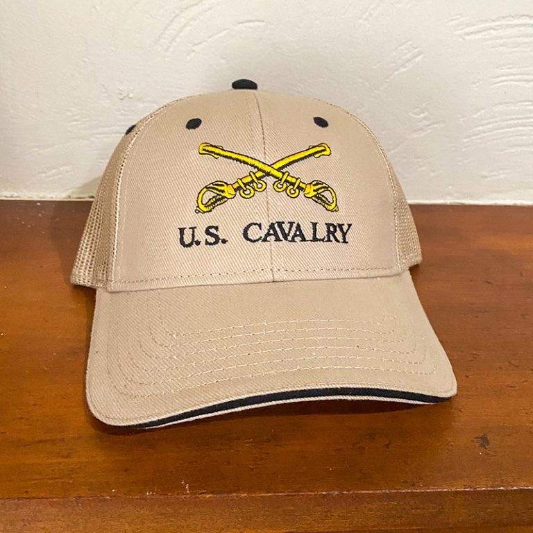 Cream Baseball Cap With U.S. Cavalry Logo